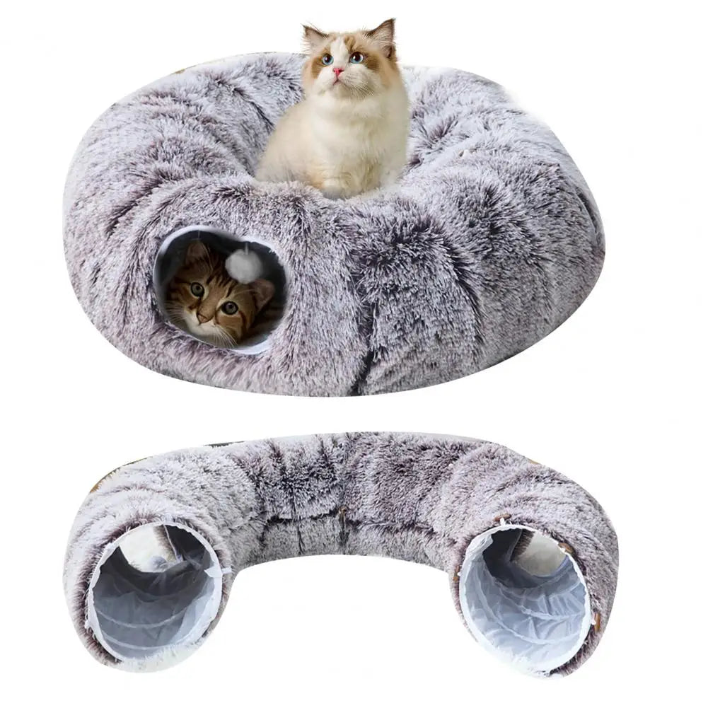 Pet Paradise Plush Tunnel Bed