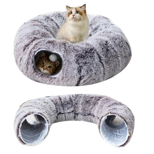 Pet Paradise Plush Tunnel Bed