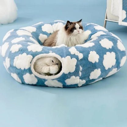 Pet Paradise Plush Tunnel Bed